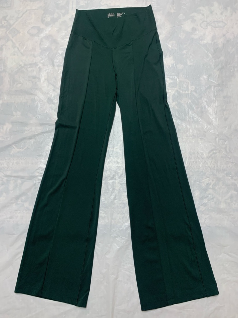 Soma 24/7 High Waist Mini Flare Leggings Dark Green Size Medium NWOT